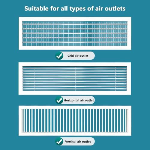 Central Air Conditioner Deflector - Adjustable Ceiling Vent Diffuser With 180° Wide-Angle, Anti-Condensation Baffle For Prevent Direct Breeze & Improve Airflow(47x12in/120x30cm)