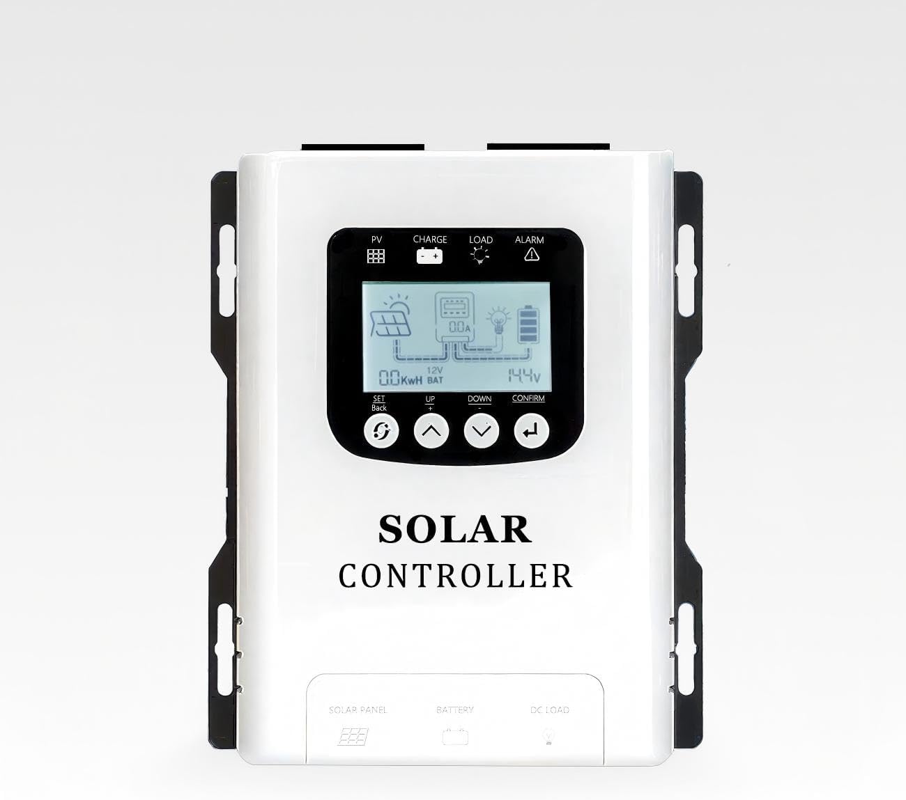 60A PWM Solar Charge Controller, 12V/24V/48V Automatic Solar Panel Current Detection System with 60A Maximum Output for Batteries