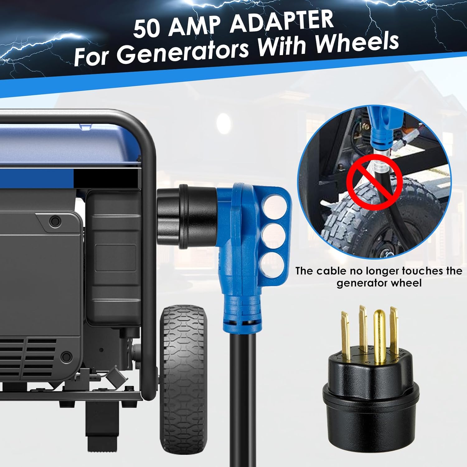 BOYISEN Generator Power Combo: 15A Transfer Switch & 50A Inlet Box with 15FT Cord for Home Backup & RV