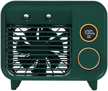 Personal Air Cooler, 3-in-1 Silent Retro Portable Mini Air Conditioner, USB Charging Evaporative Air Cooler Humidifier Purifier-Green