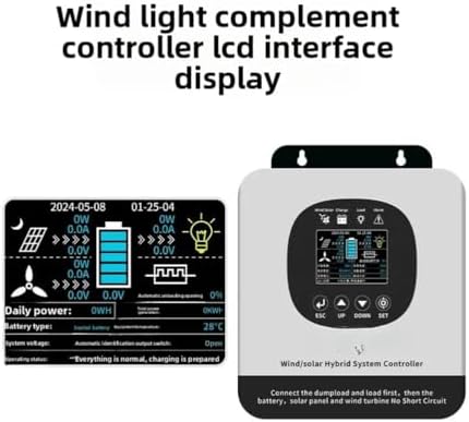 Kang 12000W MPPT Wind Solar Hybrid Charge Controller, 12V/24V/48V Regulator for Wind Turbine & Solar Panel Battery Charging System