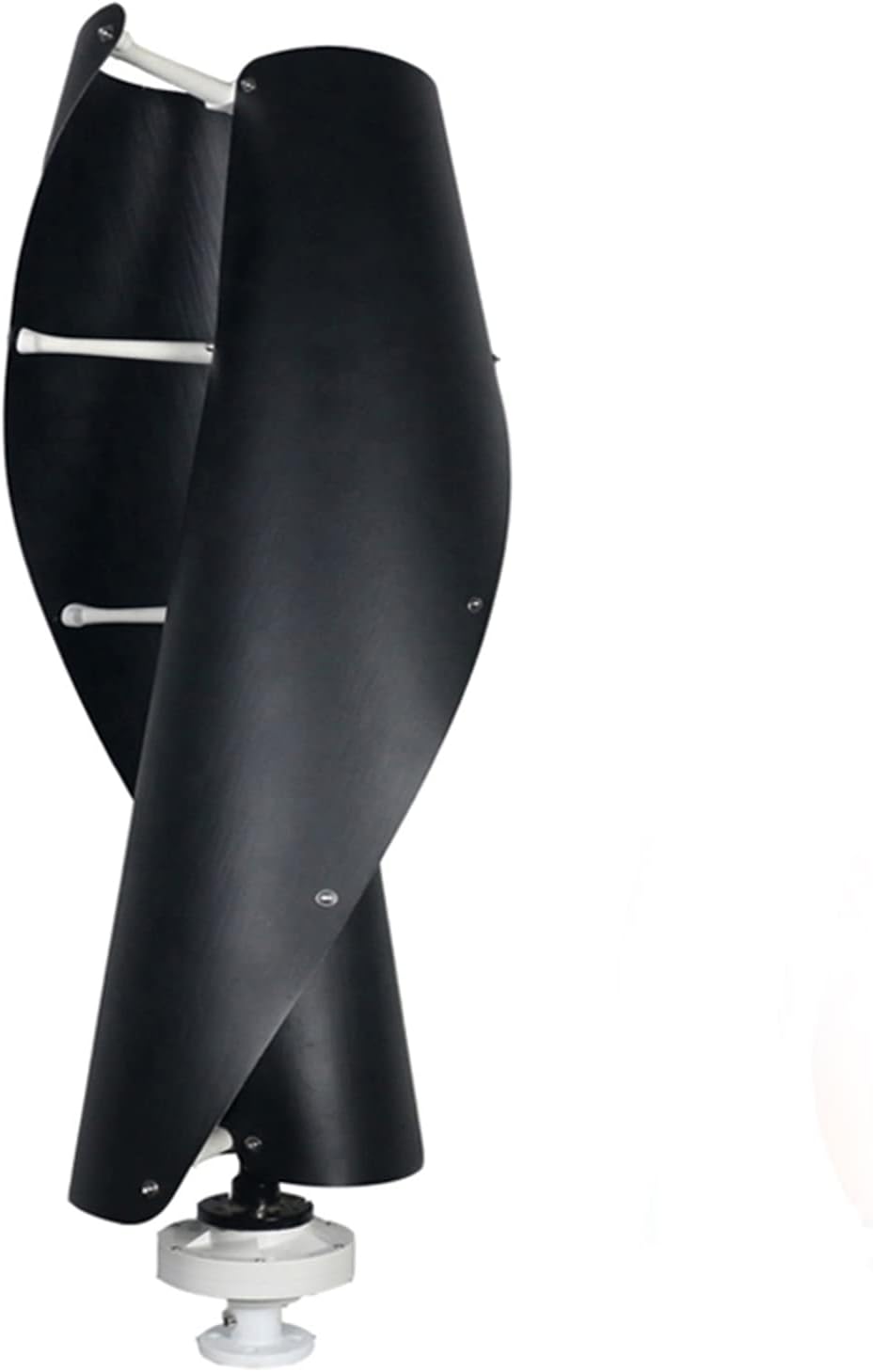 Vertical Coreless Wind Turbine Generator, 2 Blades AC Spiral Wind Turbine 12V 24V 48V 220V 8000W with MPPT Controller for Home Use (Black,Low Noise)