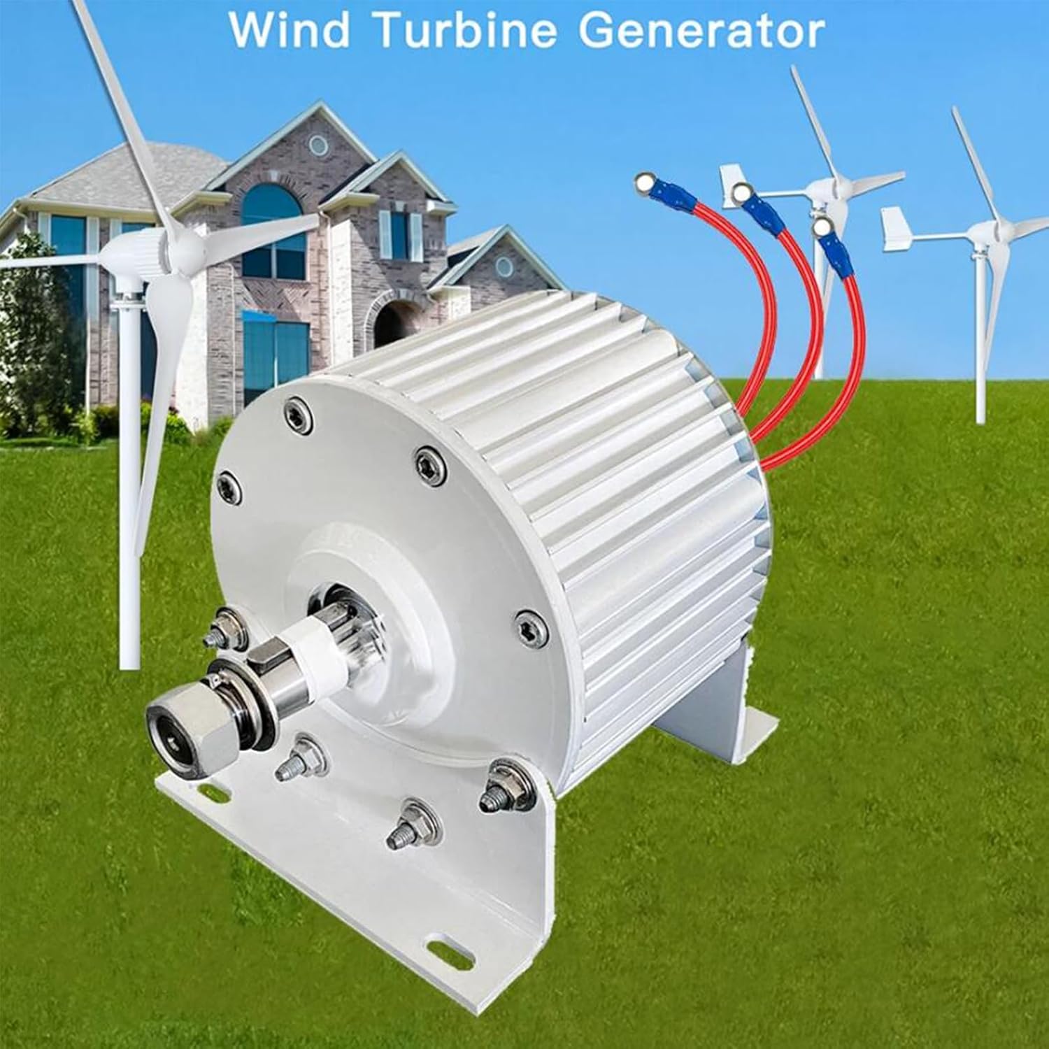14000W 3 Phase Alternator Permanent Magnet Generator, for Wind Turbine Water Turbine (with Controller12v)