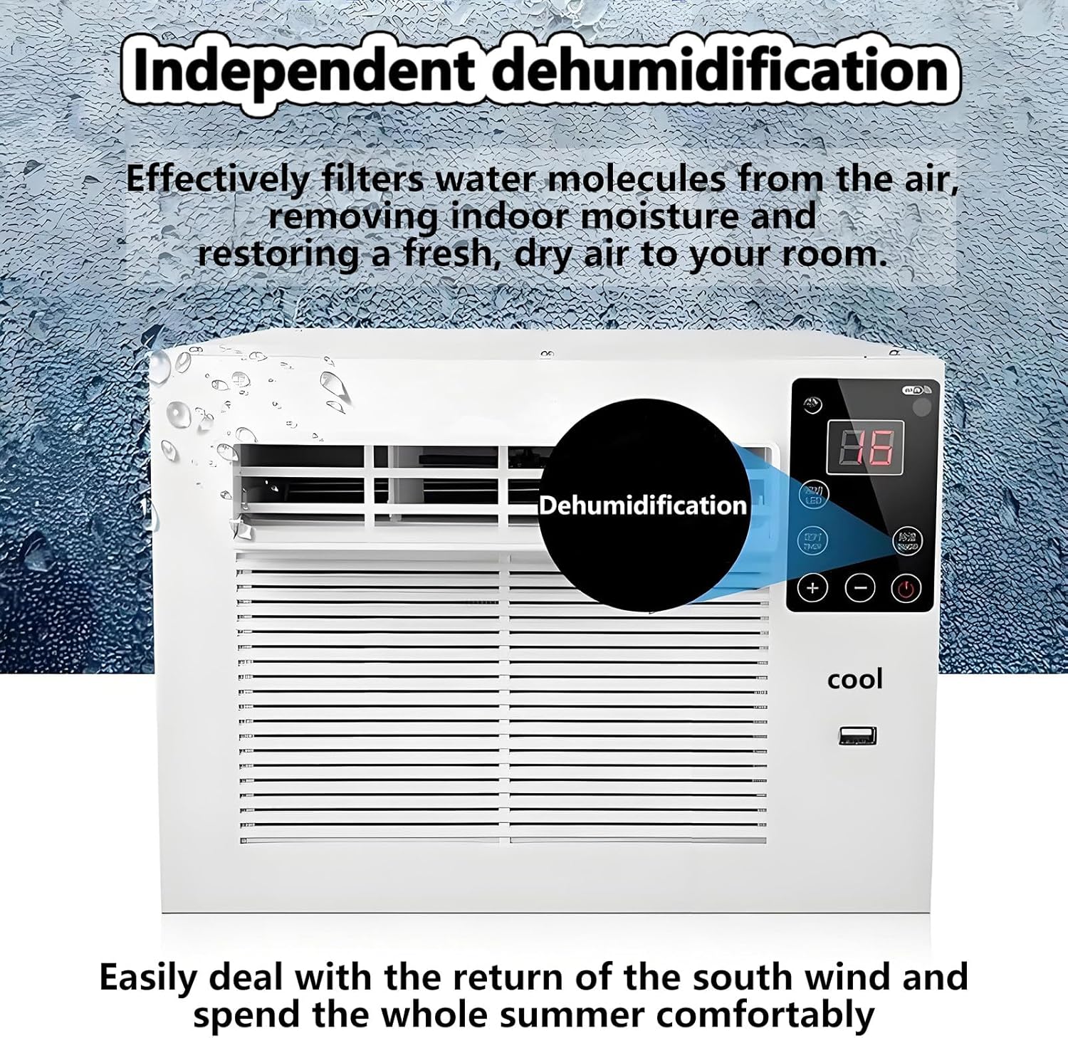 Dehumidifier Air Conditioner Combo for Room up to 5-8m² Air Conditioning Unit Mosquito Net Portable Quiet Mini Mobile Air Cooler Fan for Bedroom Kitchen Rental Home Dormitory Pet