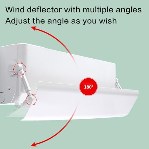 Wall-Mounted Air Conditioner Deflector, Anti-Cold Wind Baffle for Bedrooms, Thickened Air Outlet Blowing Guard, Prevents Direct Wind for Enhanced Comfort