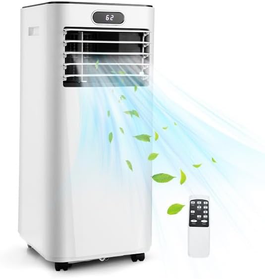 ARLIME Air Conditioner Portable, 10000 BTU Cools up to 350 sq. ft, Portable AC Unit with Fan & Dehumidifier, 2 Speed, Child Lock, 24H Timer, LED Display, Air Cooler for Living Room, Bedroom, Office
