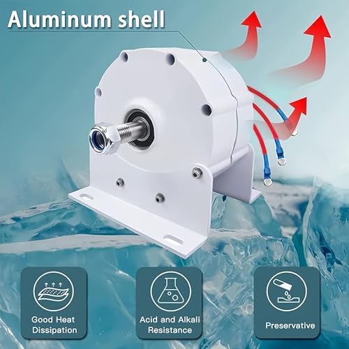12000W 3 Phase Permanent Magnet Alternator - High Efficiency 12V/24V/48V Electric Generator for Wind Turbines, DIY AC Motor with Controller, Ideal for Renewable Energy Solutions