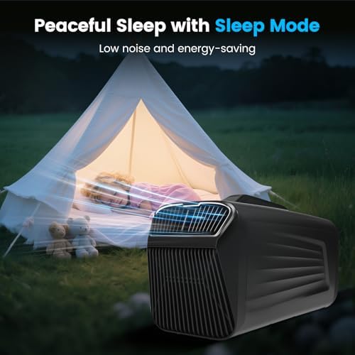 5600BTU Portable Air Conditioner for camping Tent Air Conditioner for RV, Van, Truck, Car – Dual Mode Cooling & Heating AC for Indoor&Outdoor Use