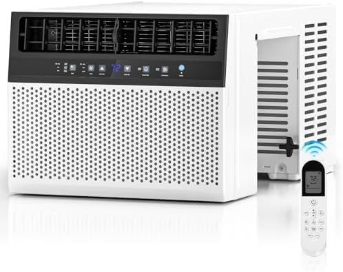 ZAFRO U-Shaped Window Air Conditioner 10000BTU Cools 450 Sq.Ft., Ultra Quiet Energy-Efficient Cooling, With Remote Control