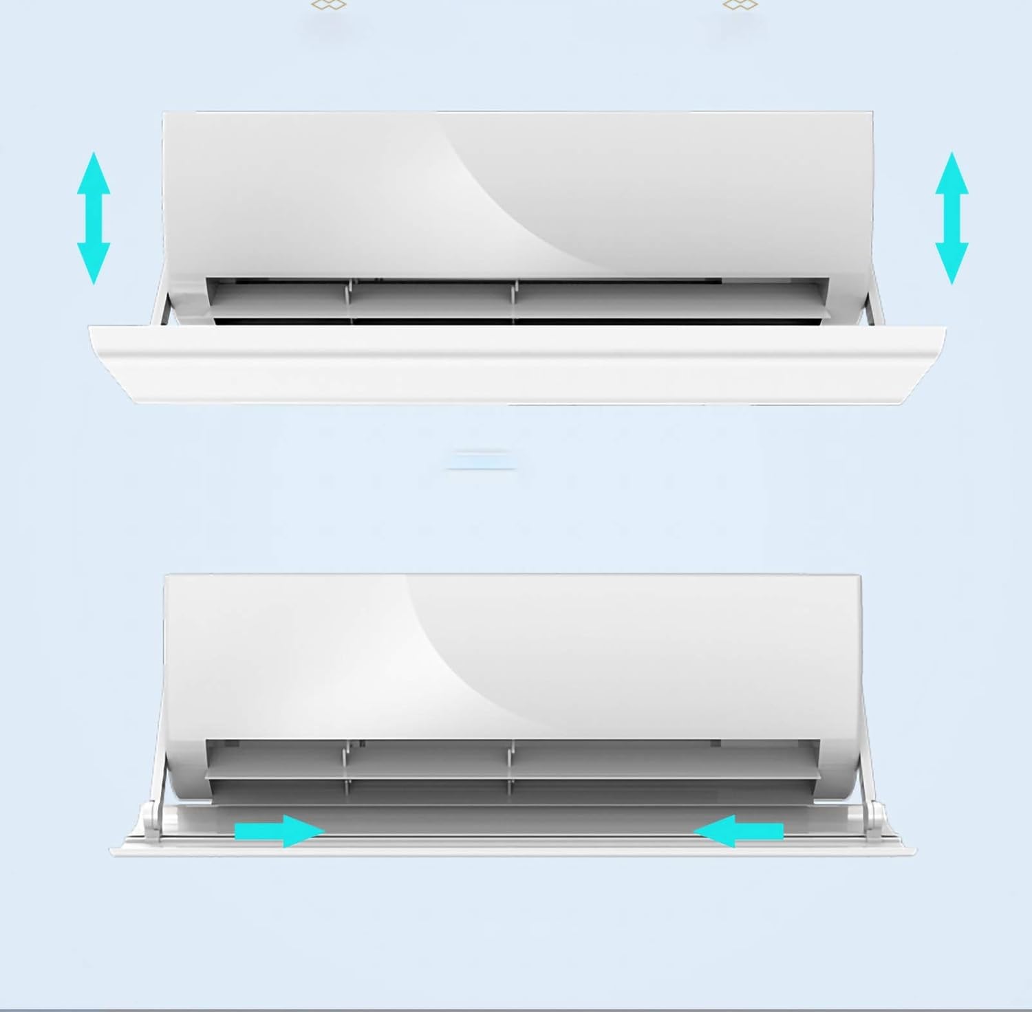 Air conditioner windshield Suitable for Air-conditioning Windshield of Different Sizes, Adjustable Wind Direction Deflector, Household Wall-mounted Air-conditioning Windshield, No Need to Perfora