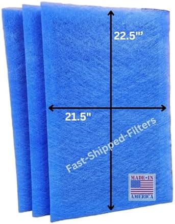 Fast-Shipped-Filters 24x24 3 Pack compatible with Dynamic electronic air cleaner 24x24 replacement polarized filter pads refill Blue