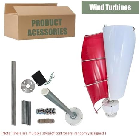 16000W Magnetic Levitation Vertical Wind Turbine Generator Kit with MPPT Controller for Home & Street Lighting - Efficient Renewable Energy Solution for Boats, 12V Teal