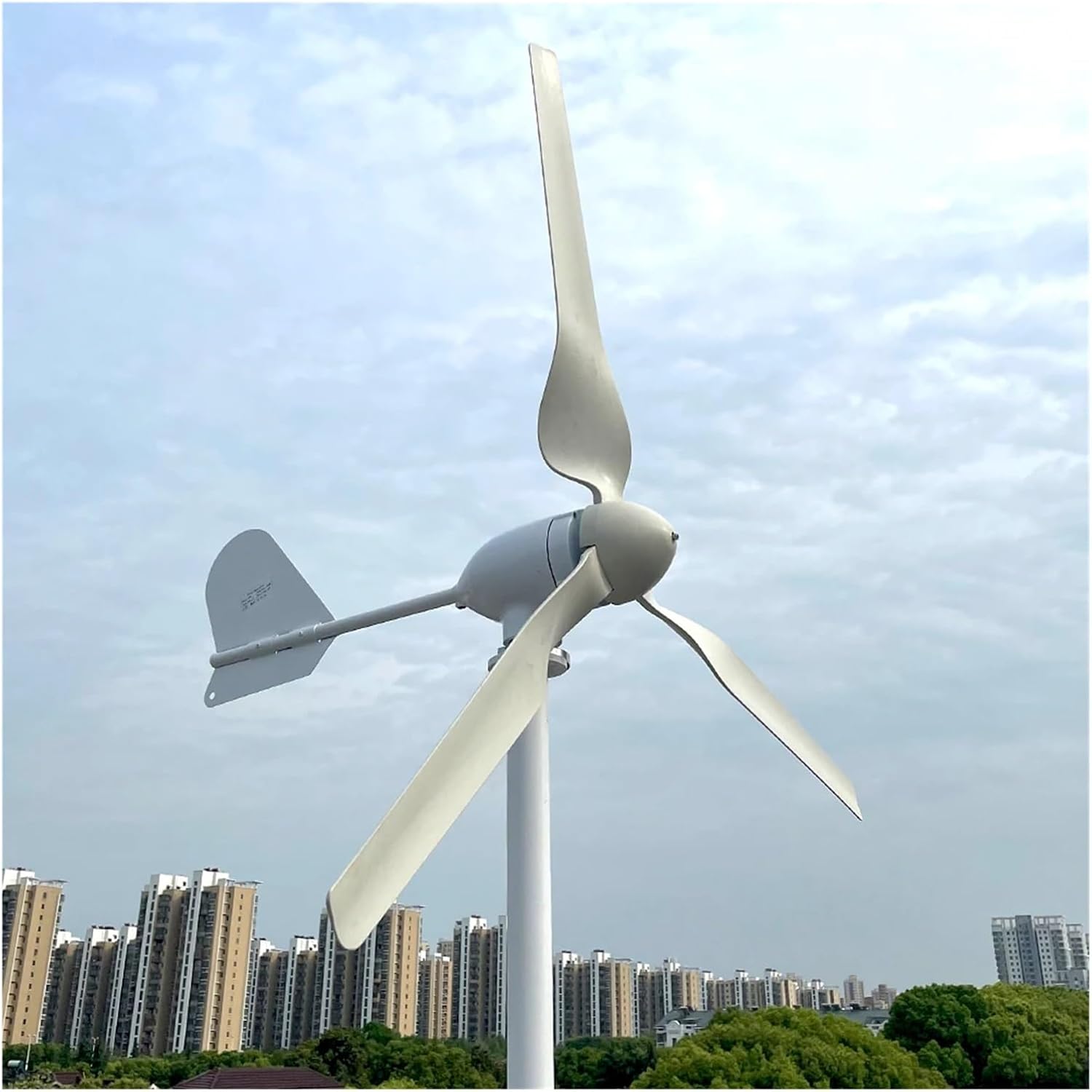 10KW 3 Blades Horizontal Wind Turbine Generator 12v 24v 48v with Mppt/Hybrid Charge Controller Windmills for Farm Home Industrial Energy(Hybrid Control,48V)