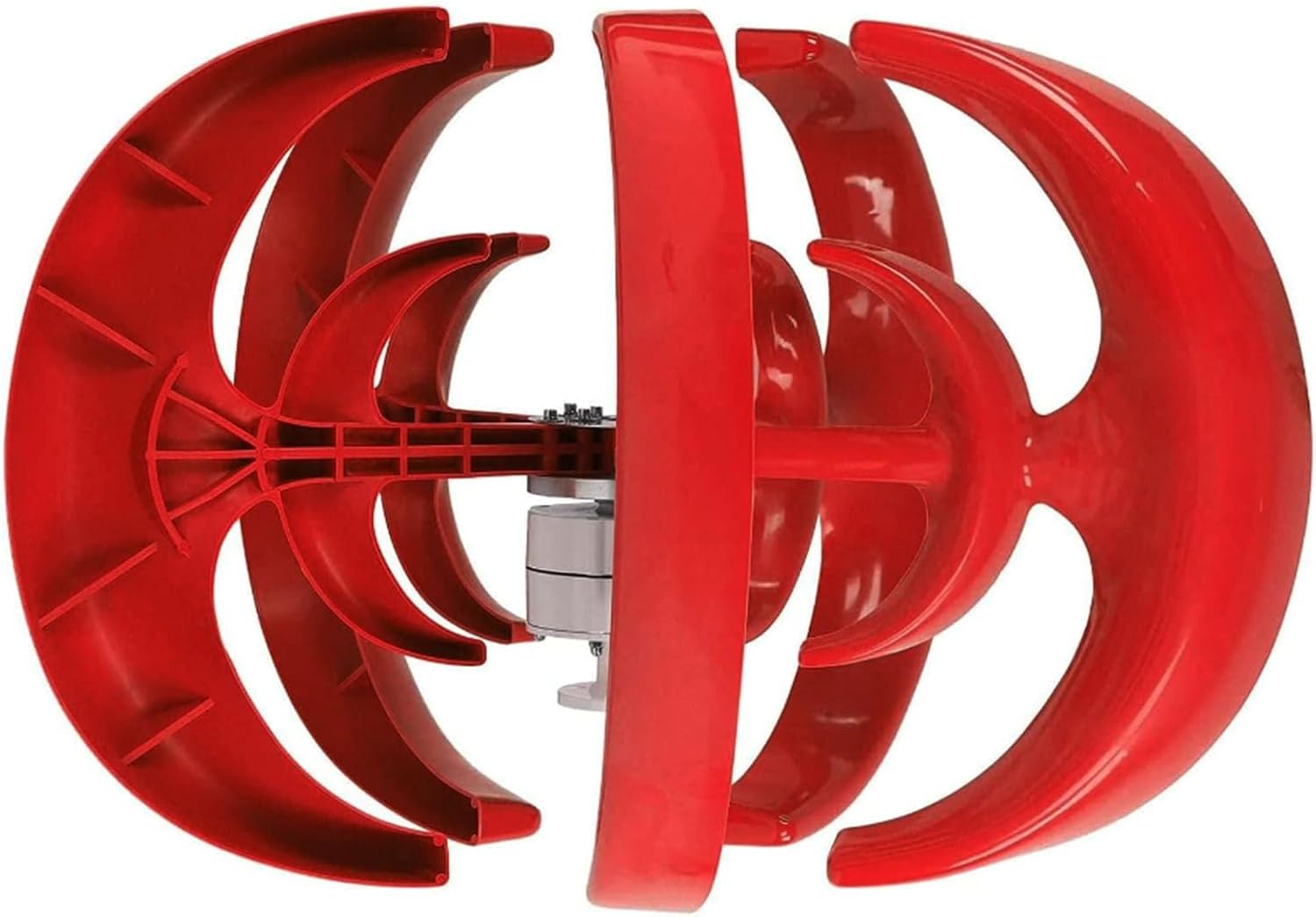 1000W Red Vertical Axis Wind Turbine Generator Kit, Noiseless Wind Turbine Generator with Mppt Controller for Home Camping 24V