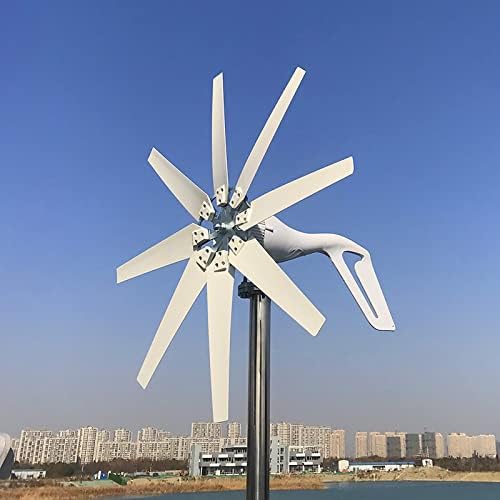10000W Efficient Wind Turbine Generator, 110V/220V MPPT Charge Controller, Small Windmill for RV, Yacht, Farm, Home Energy System - Renewable Power Solution