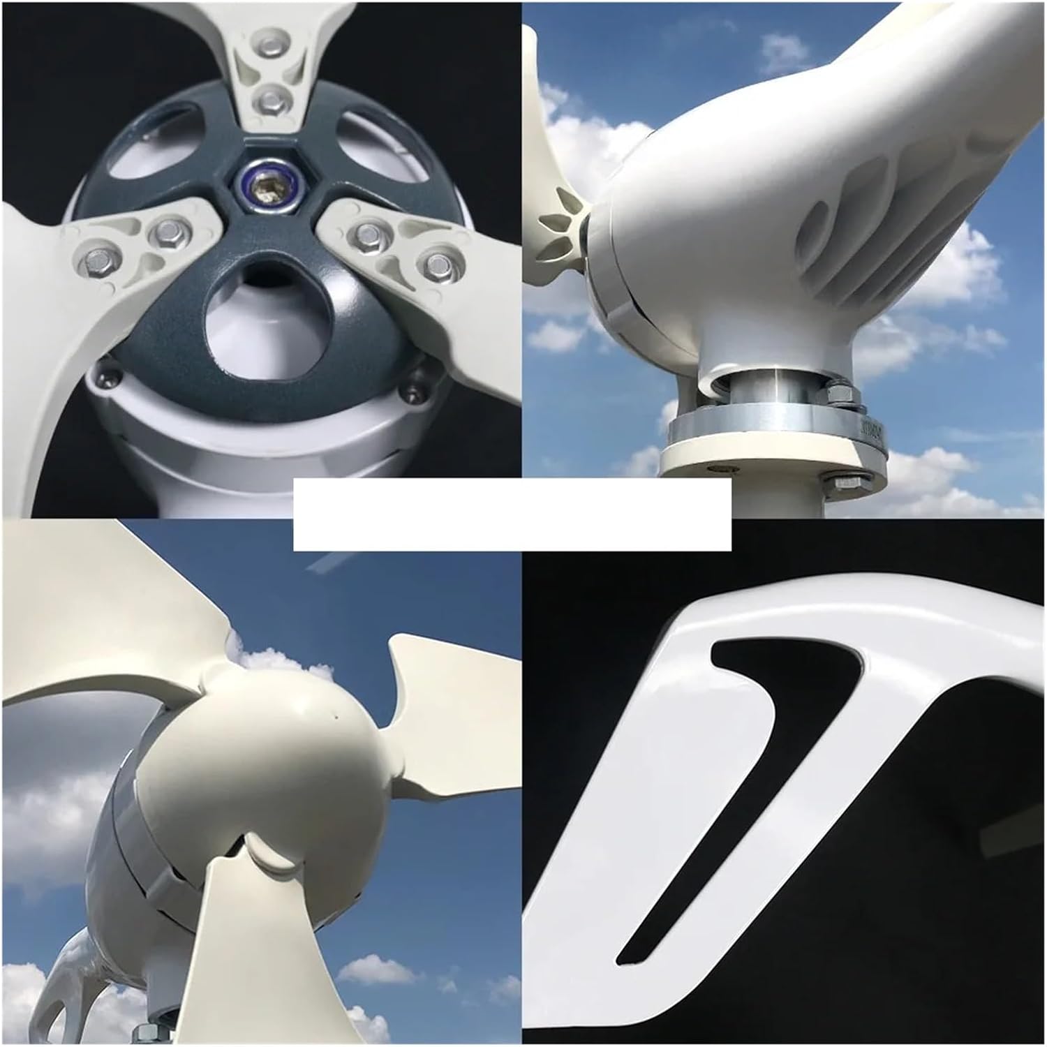 Horizontal Turbine 3000W Low Noise Wind Turbine Generator Kit 12V/24V/48V Low Wind High Eificiency Automitic Multi-Leaf Industrial Energy(1000W,with MPPT Controller_48V)