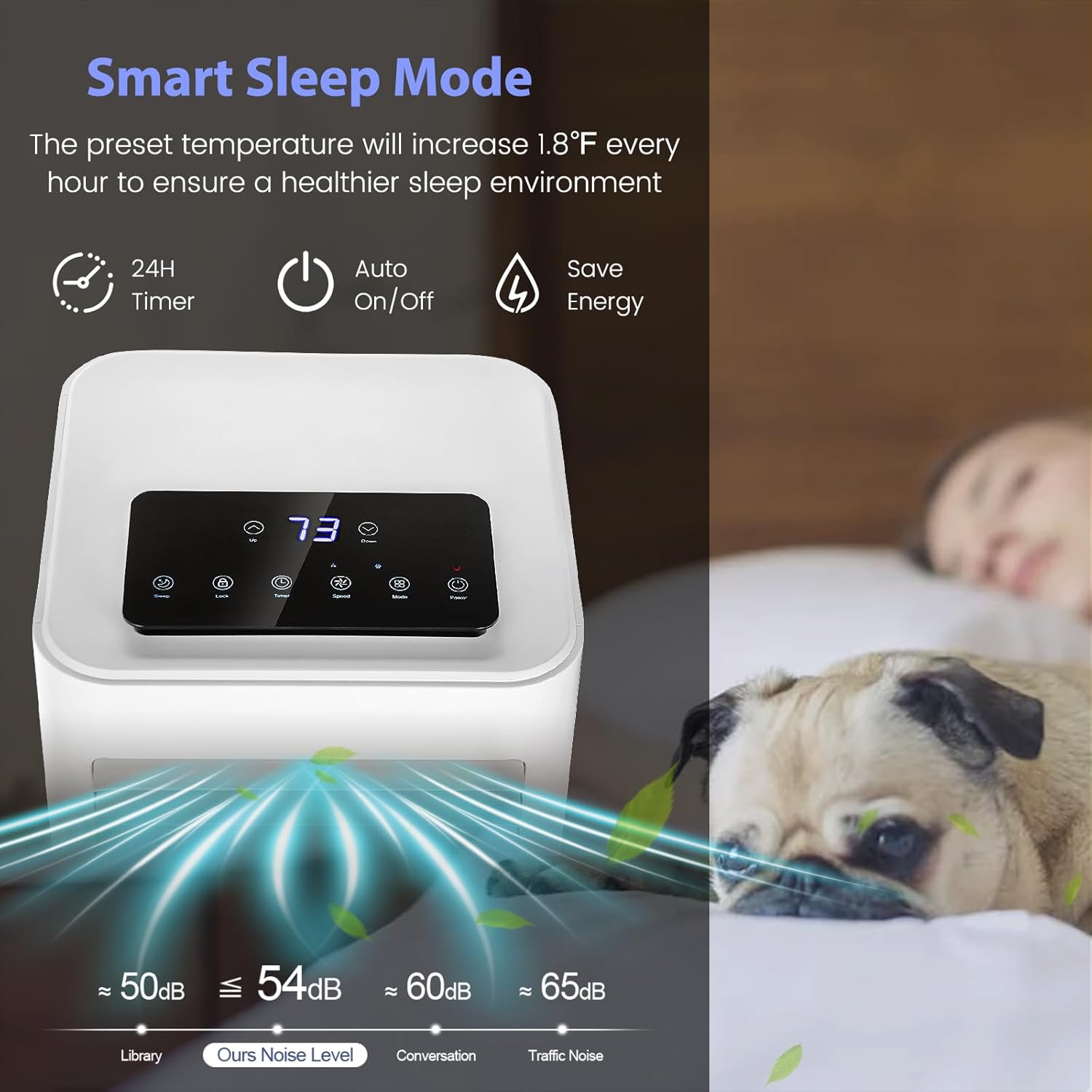 SIMOE 3-IN-1 Portable AC, 10000BTU Portable Air Conditioner Unit for room Cooling up to 350 sq.ft, with Remote Control, Window Kit & 0-24H Timer, Built-in Fan, Cooling, Dehumidifier & Sleep Modes