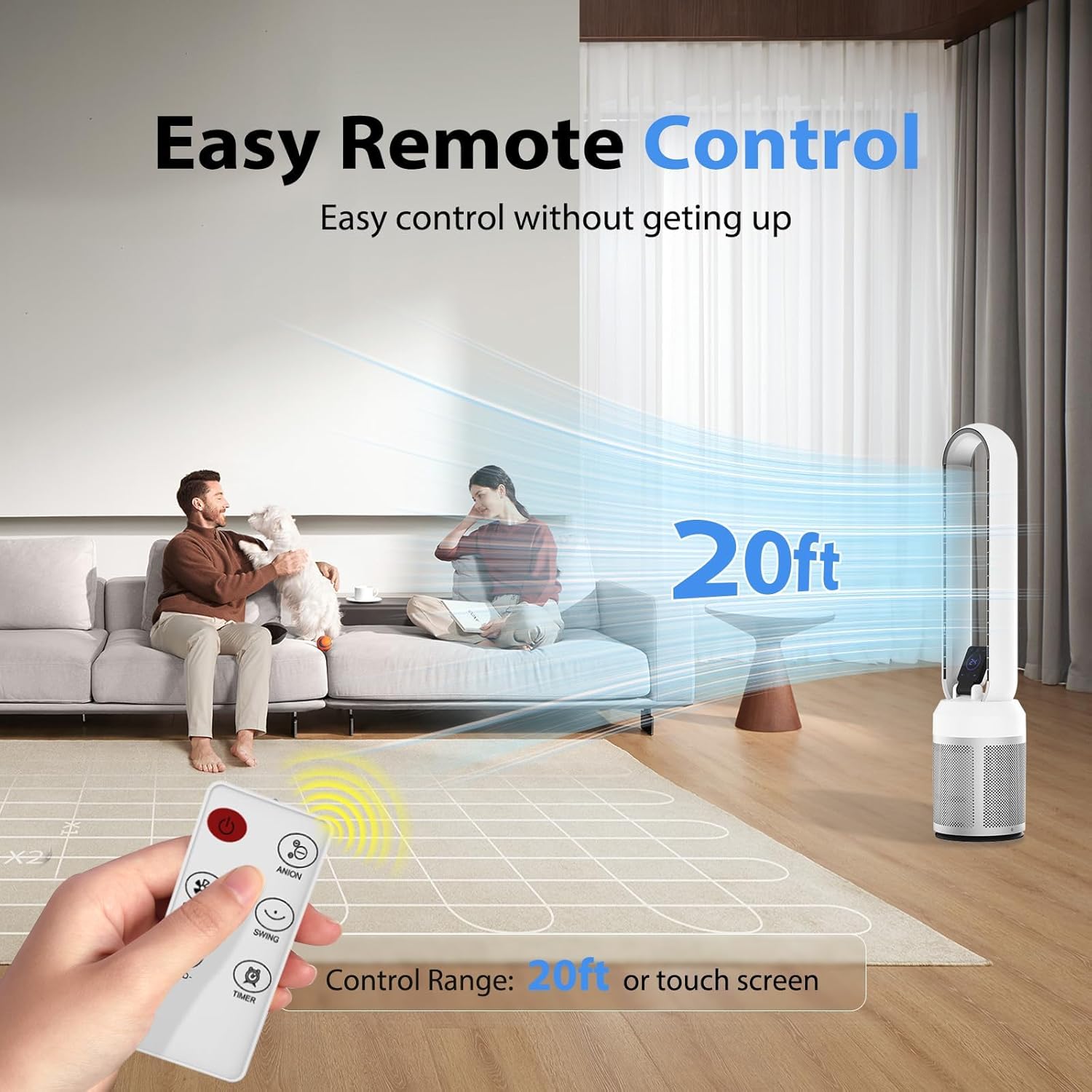 Bladeless Fan for Bedroom, 38