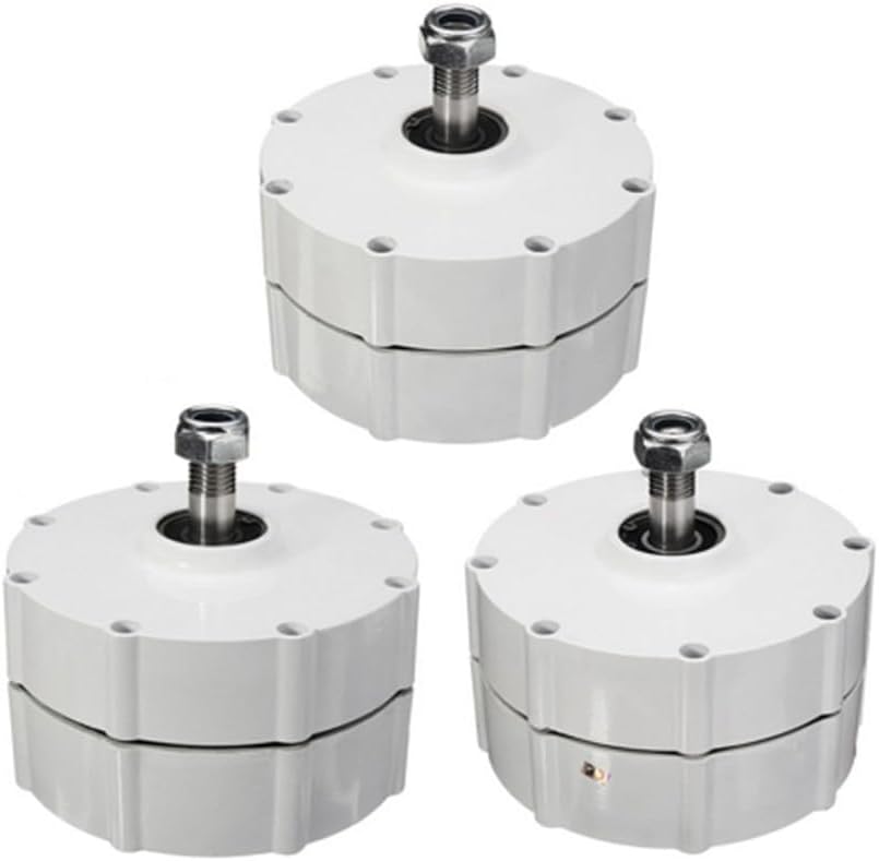 Wind Turbine, Wind Turbine and Water Turbine Low Speed 600W 800W 1000W 12V 24V 48V Gearless Permanent Magnet Generator Horizontal Wind Turbine(with Base,48V_600W)