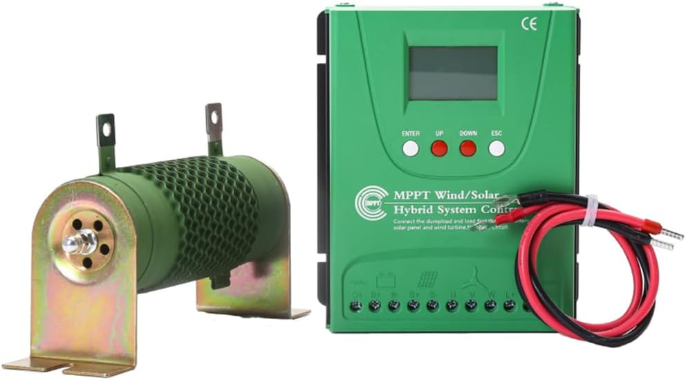 220v, 12V 24V 48V 12000W MPPT Hybrid Controller - Wind Solar Power Regulator for Wind Turbine Generator Battery Charging(Blue)