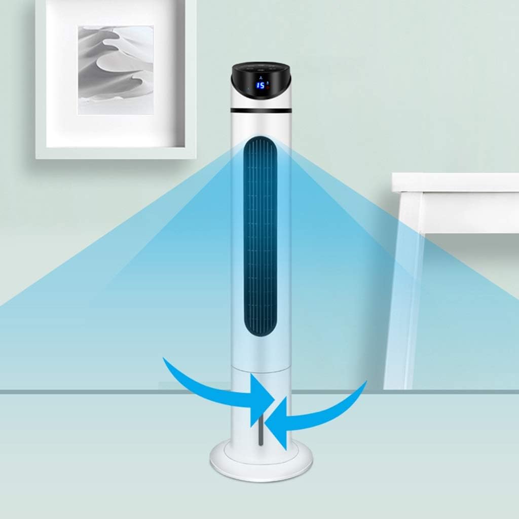 Portable Air Conditioner Fan Tower Airconditoner Conditioner Portable Air Coolers Whit Remote Control 3 Fan Speed Unit Quiet Humidifier Misting Fan, For Home Office Bedroom (Color : White B) (White B