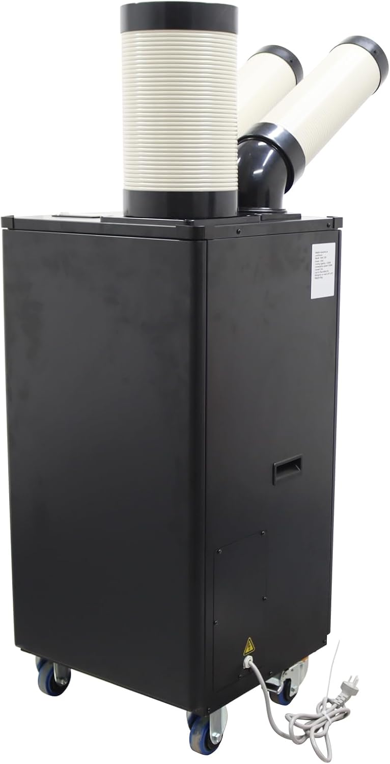 Industrial Portable Air Conditioner with Wheels 5L Large Tank Commercial Spot Cooler Adjustable Air Outlet Ideal for Hospitals Workshops Outdoor Events 220V 1.1KW