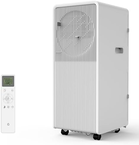 Garvee 8,000 BTU Portable Air Conditioners, 3 in-1 AC Unit for Bedroom250-350 Sq.Ft, Energy Efficient Quiet Air Conditioner with Cool, Fan, Dehumidifier, Sleep Mode, 24H Timer, White