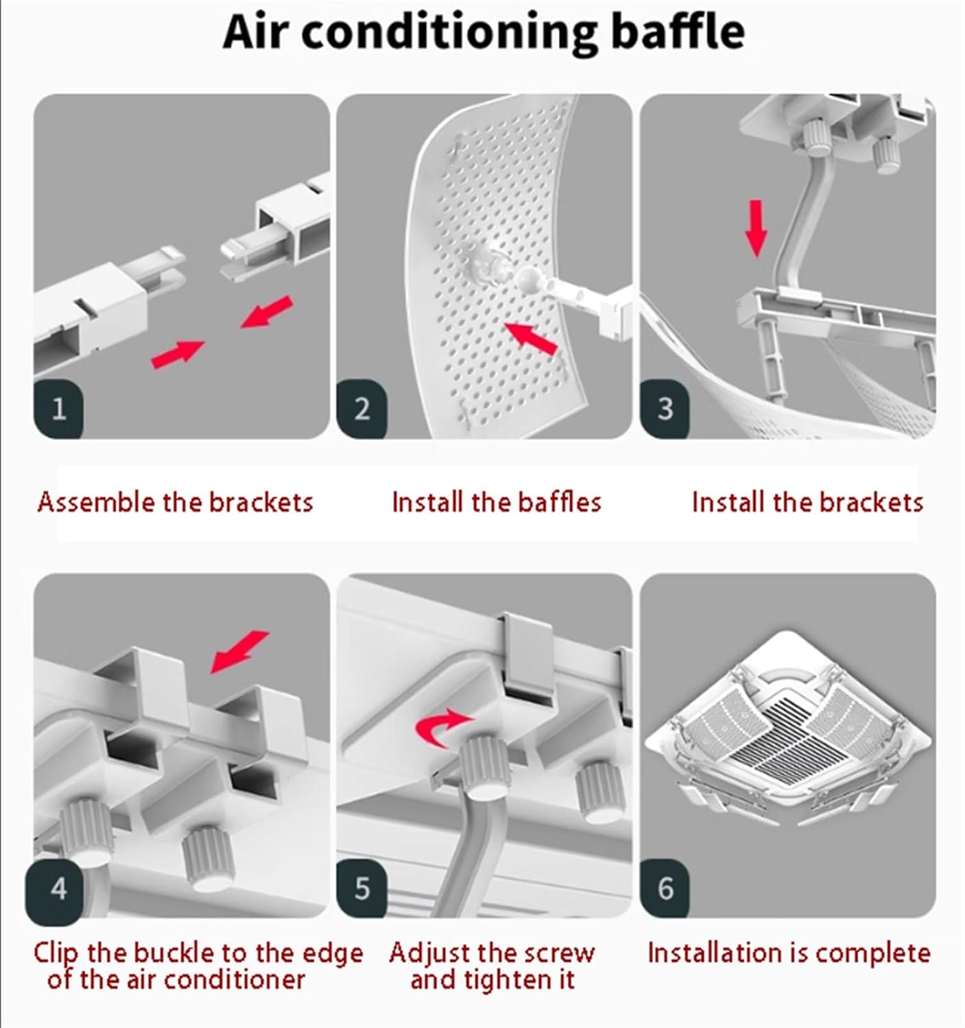 Air conditioning deflector 1PCS Ceiling Air Conditioner Deflector Vent Deflector for Home Office, Air Conditioning Baffle Central Air Conditioner'S Register Grille