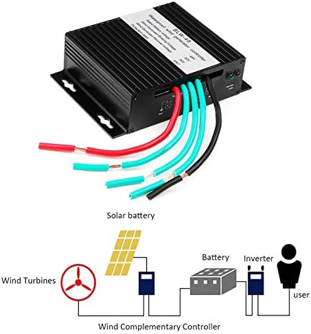 8000W-12000W MPPT Wind Turbine Charge Controller, 48V 220V Wind Turbine Charge Controller, Wind Generator Controller IP67 Waterproof(Black)