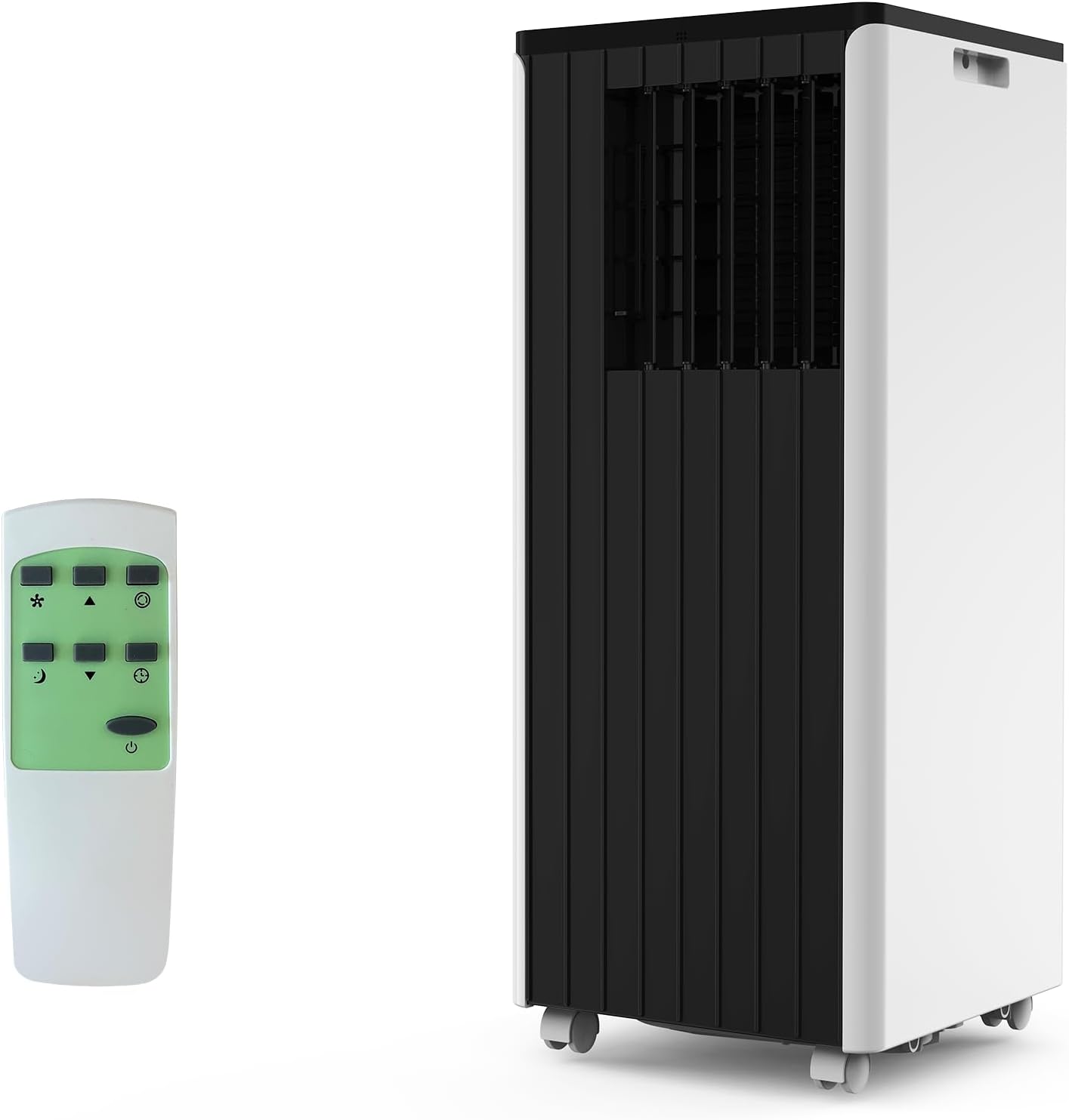 Portable AC 8000 BTU Air Conditioner, Cools 350 Sq.Ft Room, with Fan & Dehumidifier, Remote Control, 24H Timer, Auto Swing, Easy Setup for Home, Bedroom, Office, Living Room Use, Black Top