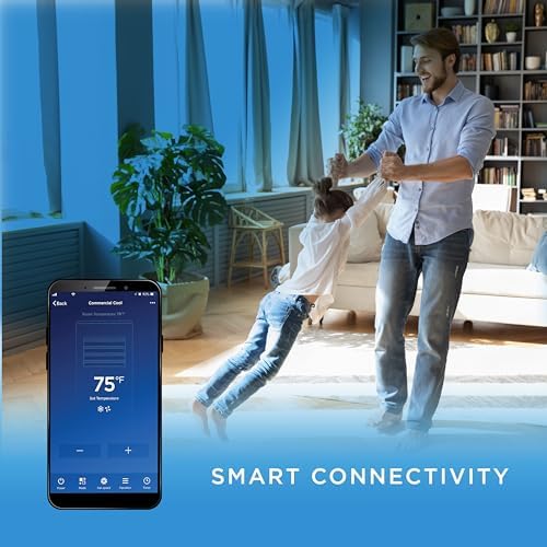 Commercial Cool Portable Air Conditioner, Dehumidifier & Fan, Portable Air Conditioner 9,000 BTU Covers up to 400 Sq. Ft., Wi-Fi Enabled, White