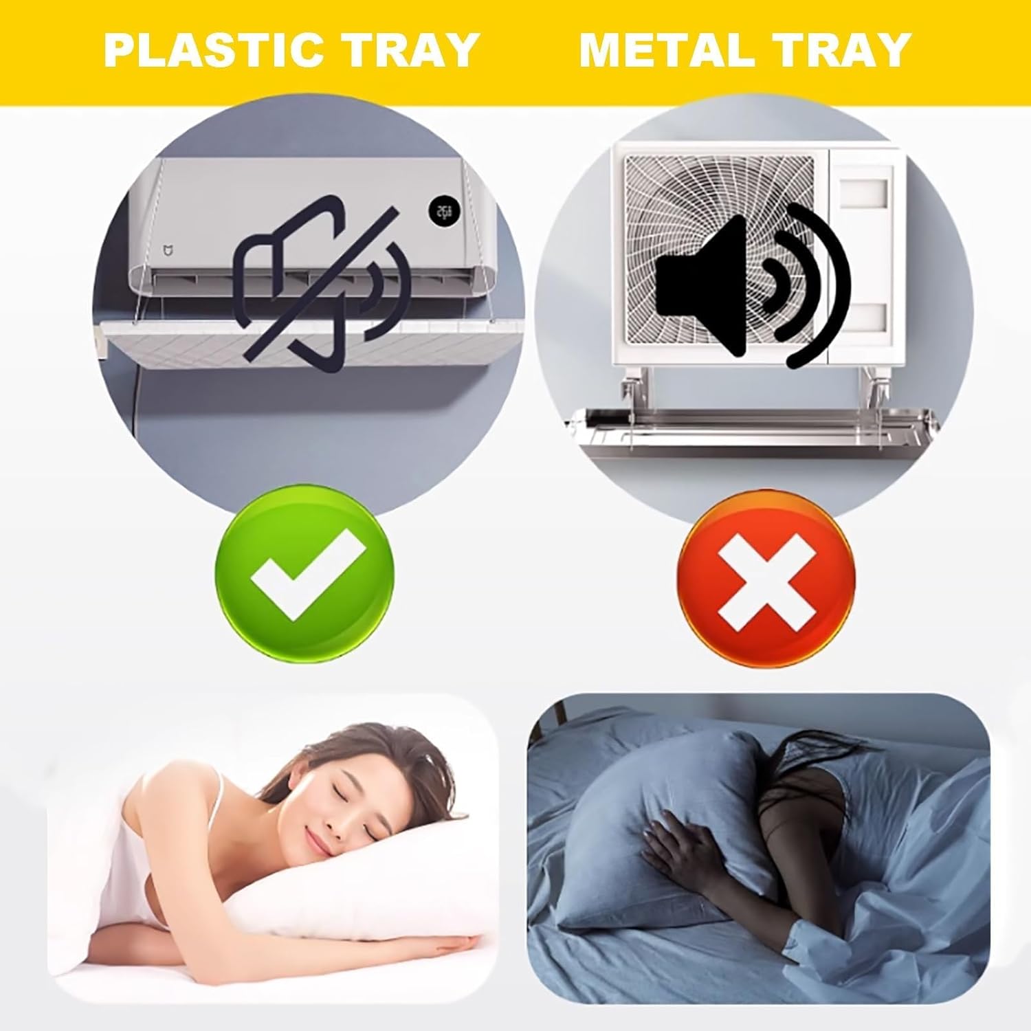 Plastic Drain Pan, Air Conditioner Condensate Drip Pan with 200cm/78.8in Drain Hose, Suitable for Indoor/Outdoor Split Air Conditioners(91.5 * 45 * 3cm/45 * 17.7 * 1.2in)