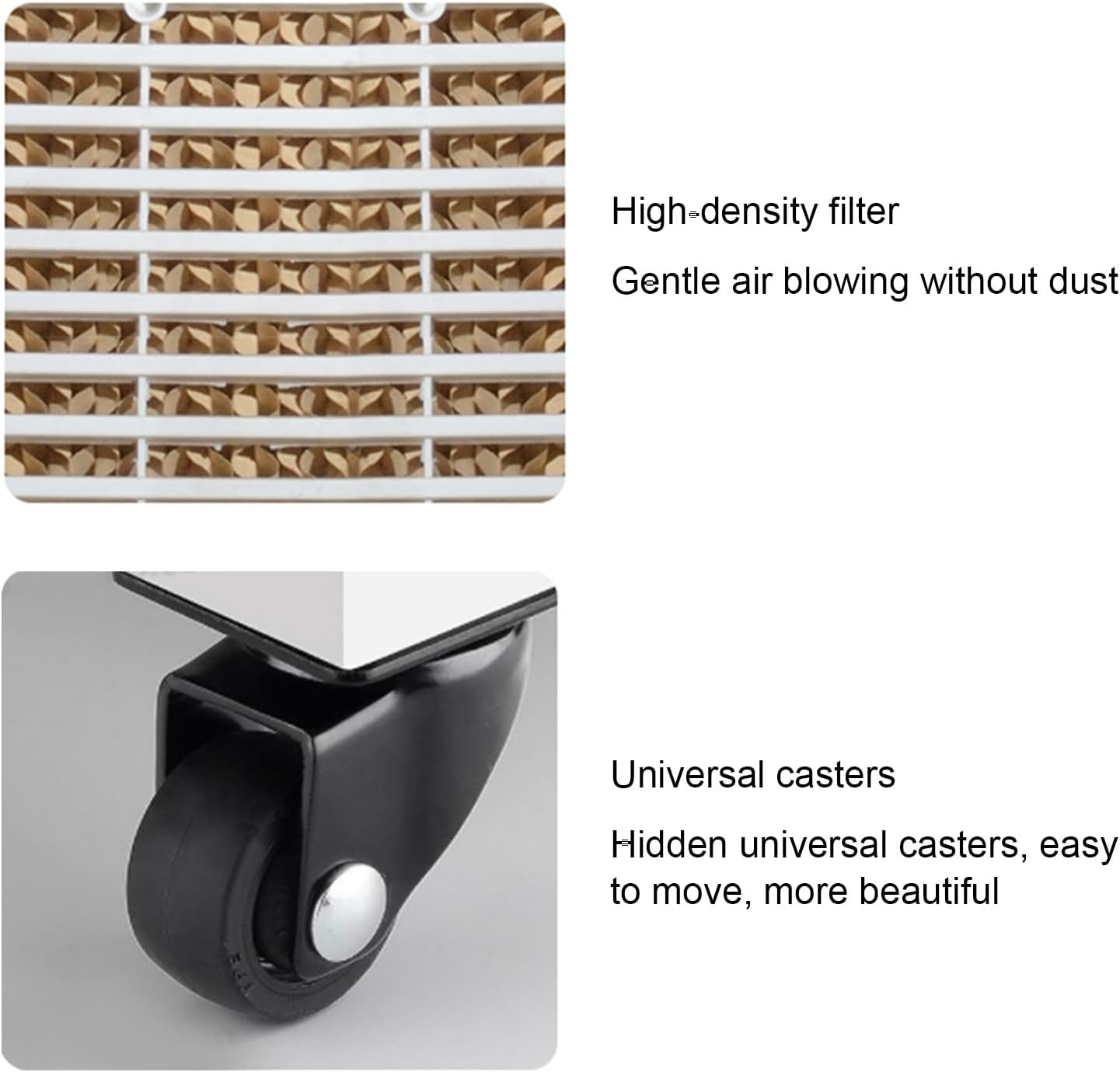 Evaporative Air Cooler, 3-in-1 Portable Air Conditioners, 12H Timer, 3 Speeds, 2.6 Gal Tank & 4 Ice Packs, 120°oscillation, Quiet Portable Ac for Room Bedroom Office