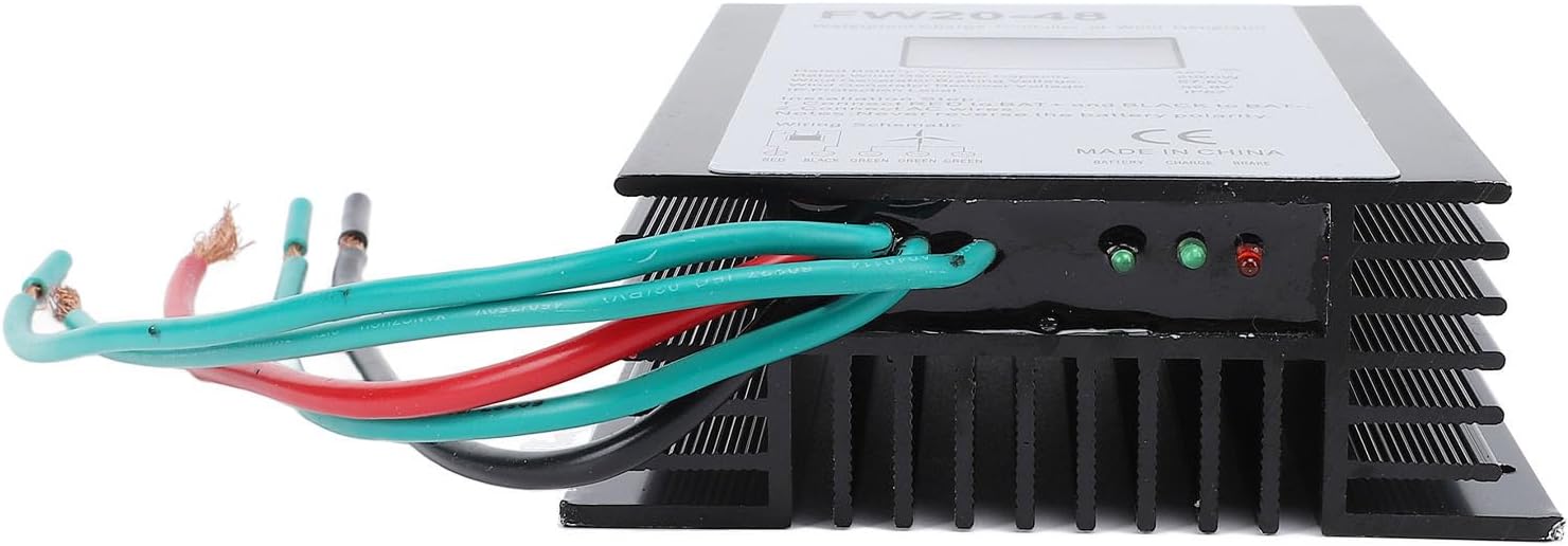 2000W Wind Turbine Charge Controller 48V IP67 MPPT Regulator with LED Display - Automatic Battery Charging & Overvoltage Protection for Home Wind Power Systems