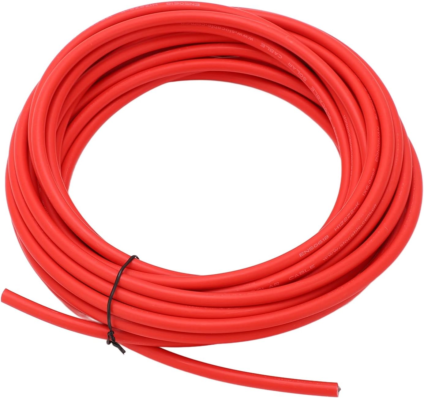 Solar Panel Wire, Solar Panel Wire Solar Photovoltaic Cable XLPE Energy Saving Tinned Copper Wire Solar, Solar & Wind Power Parts & Accessories (Red 6mm² 50m)