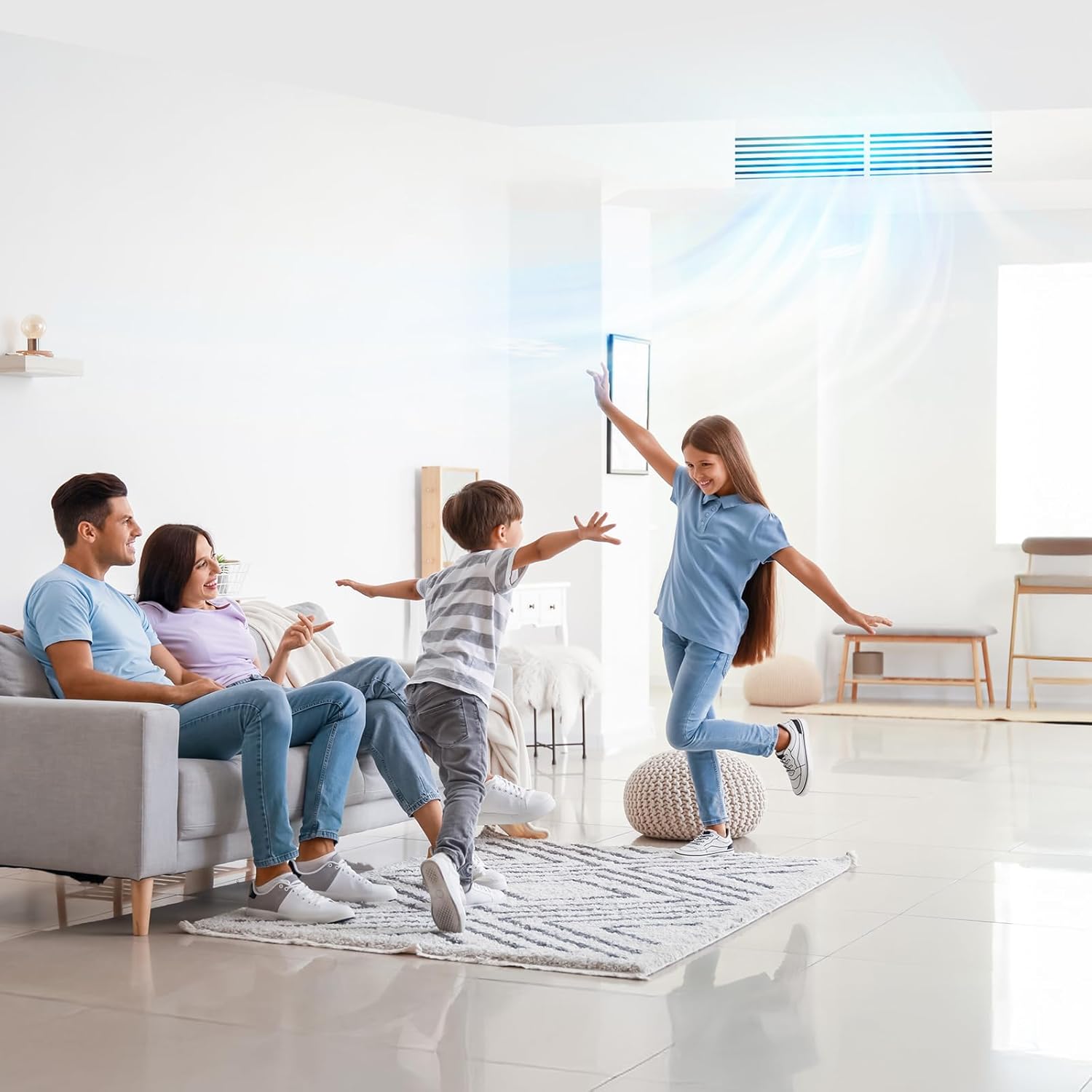 ROVSUN 12000 BTU Ducted Split Air Conditioner with Inverter & Wired Controller, 24 SEER2 Concealed Duct Mini Split AC/Heating System with Pre-Charged Condenser, Heat Pump & Installation Kit, 230V