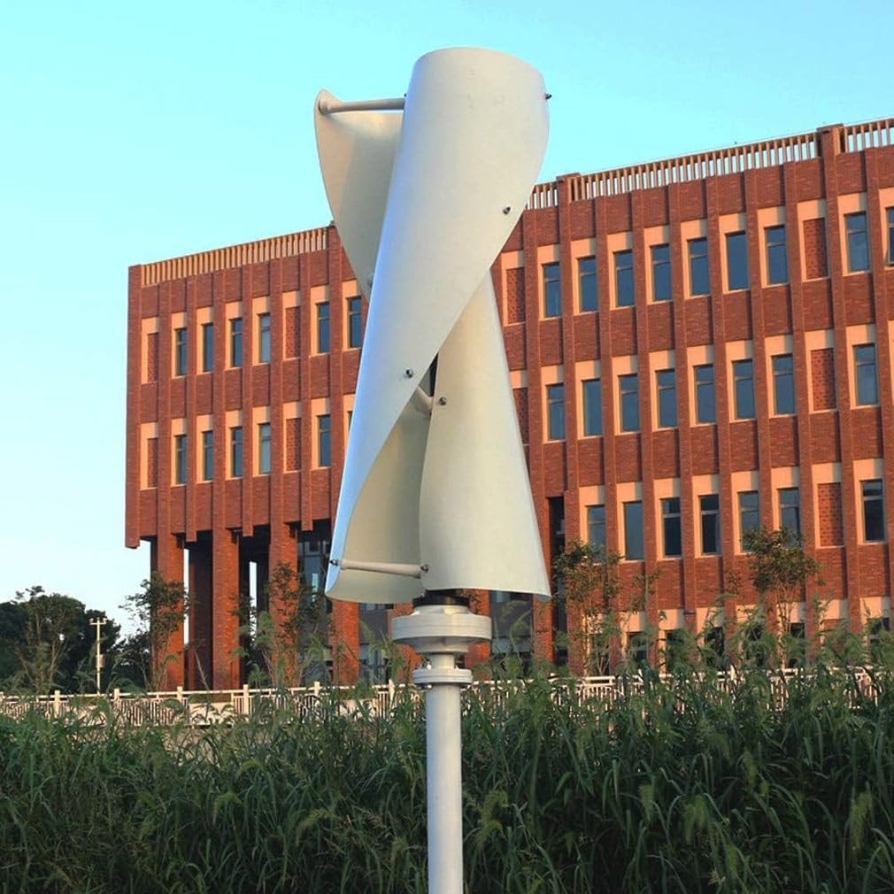 Vertical Wind Turbine Generator Kit - 12V/24V Helix Maglev 2-Blade Windmill, Portable Wind Power Generator with Controller, Efficient Renewable Energy Solution
