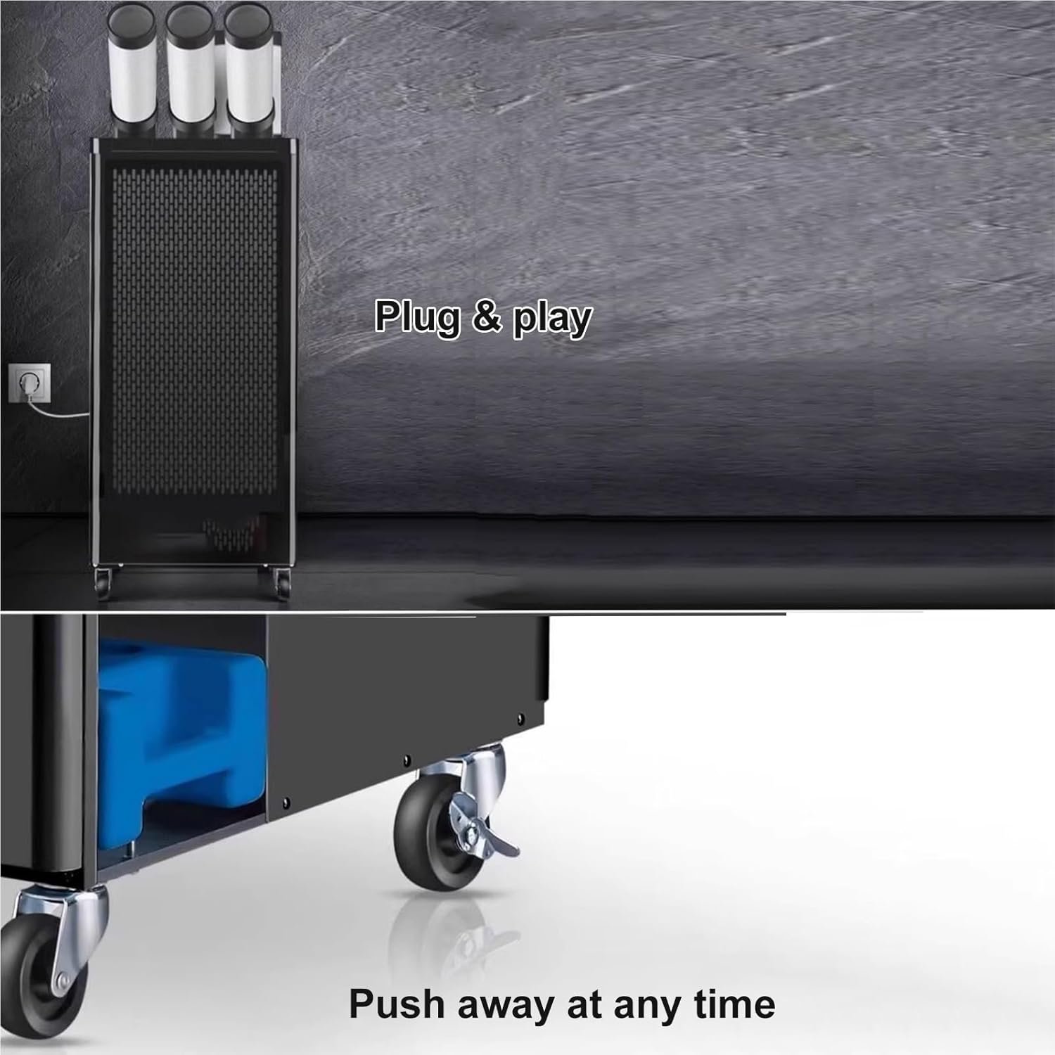 Industrial Portable Spot Air Conditioner – Mobile Commercial Cooling Unit with Water Tank, 220V, Adjustable Air Ducts for Outdoor Events, Factory, Workshop(58cm)