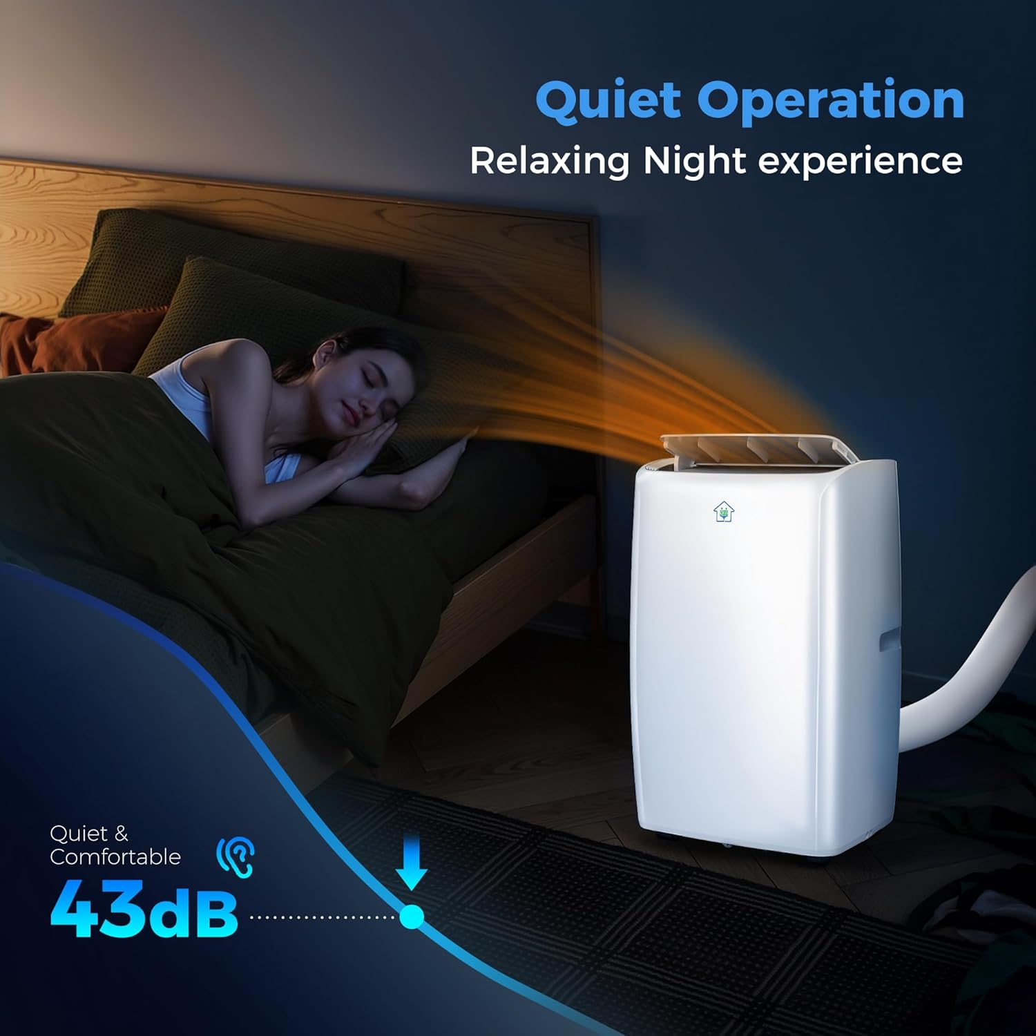 2025 Upgraded Smart Portable Air Conditioner,12,000 BTU Portable AC Unit with Built-in Cool&Heat, 4-in-1 Cooling Fan & Dehumidifier for Rooms up to 550 Sq. Ft.,Smart APP and Remote Control,3 Speed