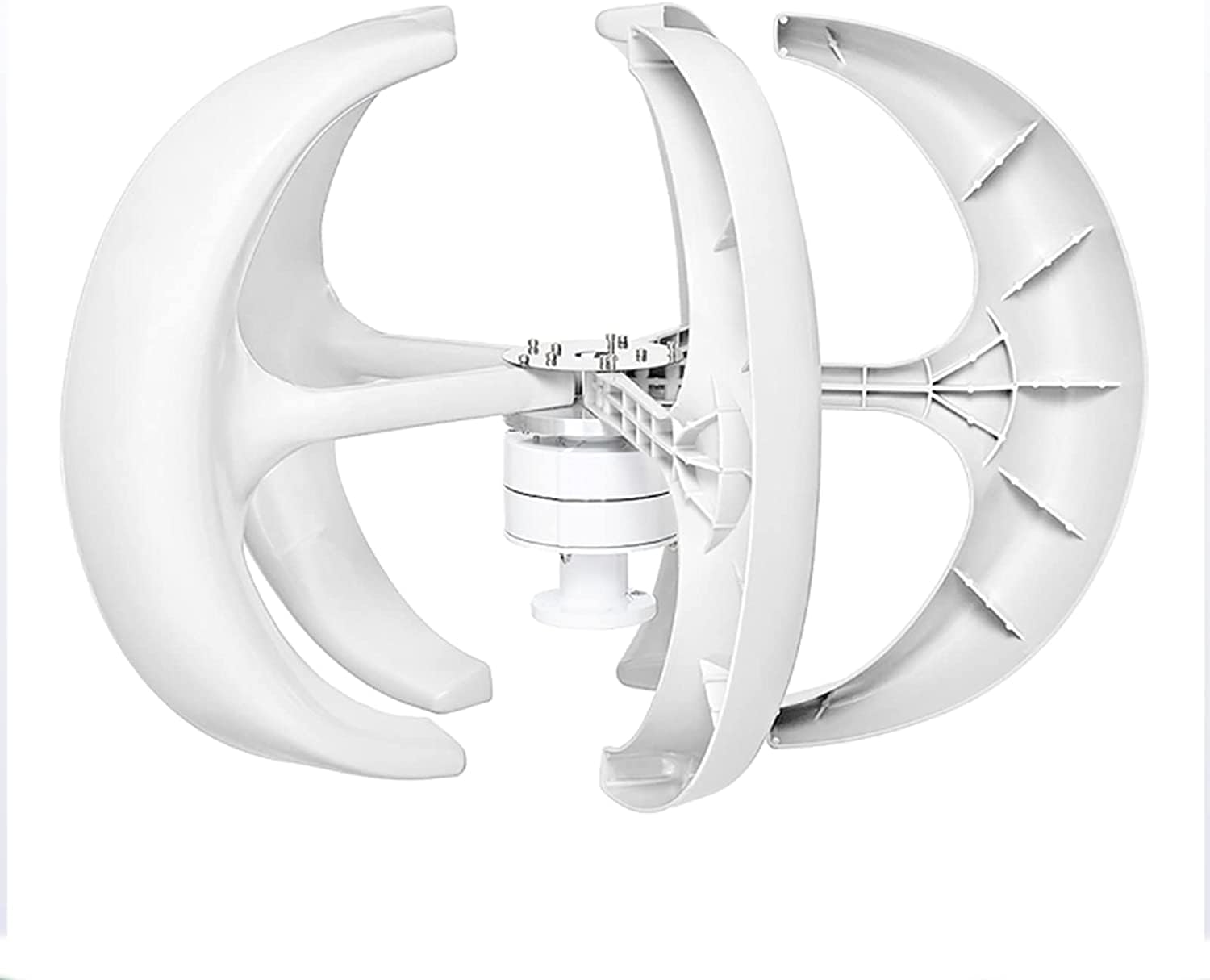 8000W White Turbine Wind Turbine Generator Kit, 12V/24V/48V 5 Blades Lantern Vertical Axis Wind Turbine Generator with Controller
