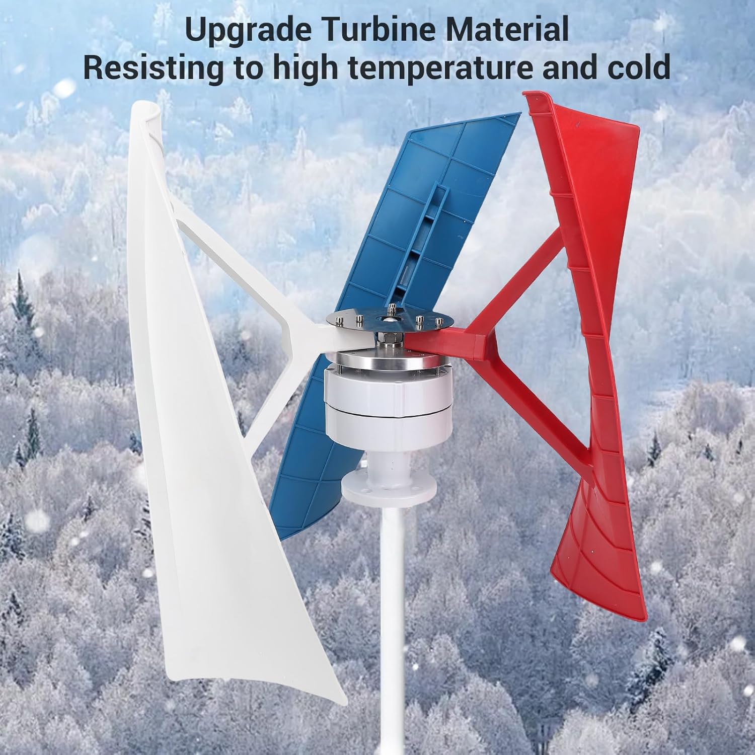 POCREATION 300W Vertical Wind Generator, Permanent Magnet 3 Wind Power Kit with MPPT Controller, for Boats Cabins Homes RVs