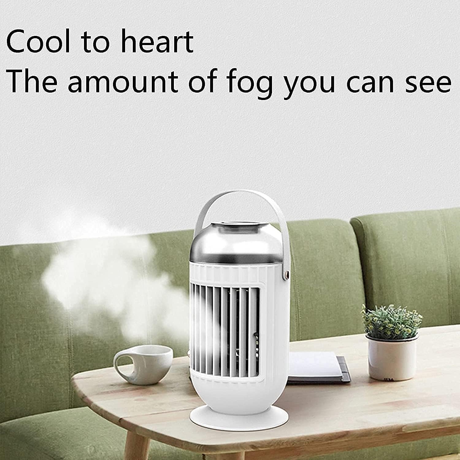 Mini Air Conditioner Fan, Portable Desktop Cooling Fan, Personal Table Air Conditioner Fan for Small Room Office Camping