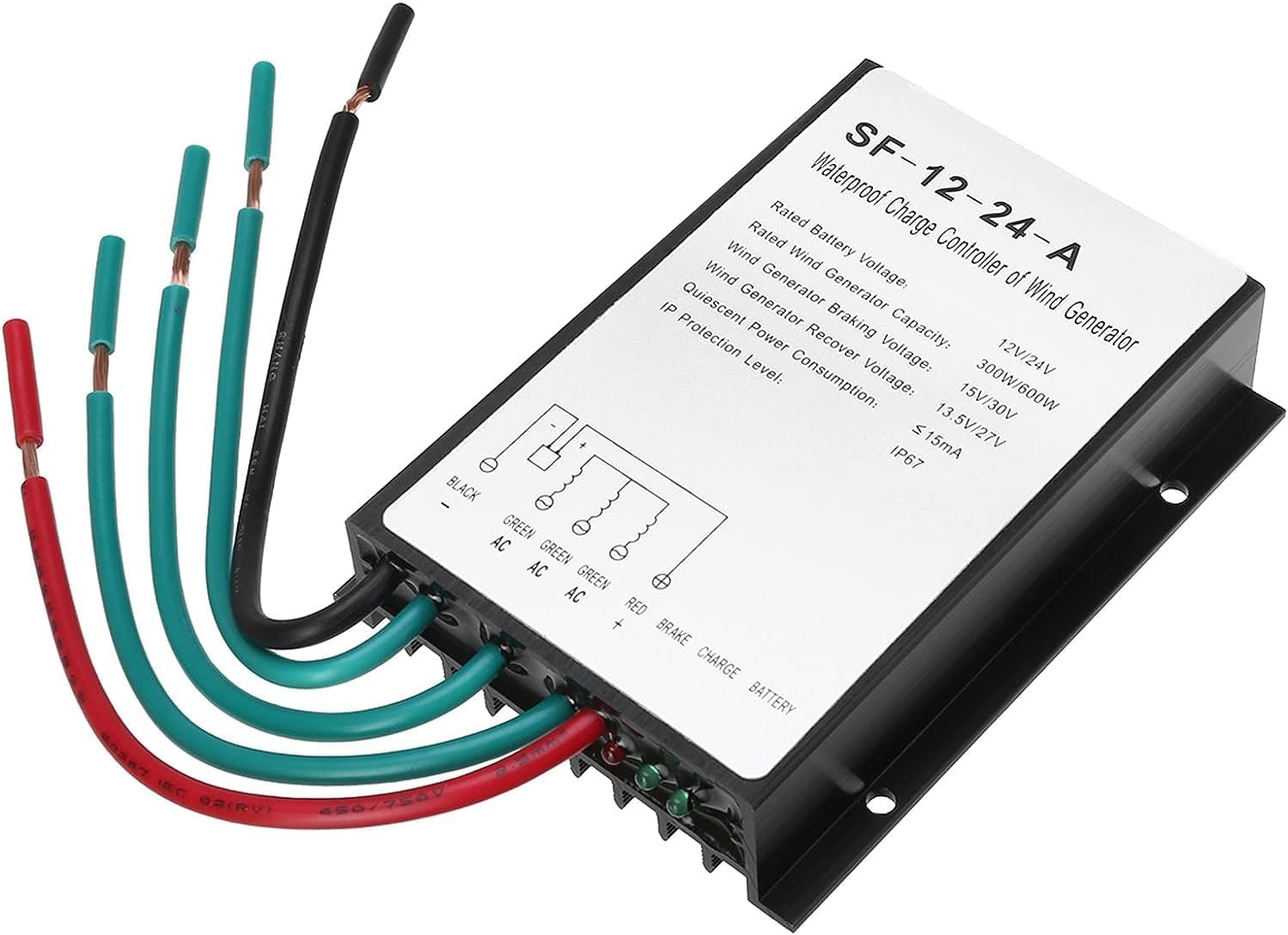 CAJUCA 8000W Controller Automatic Braking Wind Power System Regulator with Charging Light Waterproof Wind Power Generator