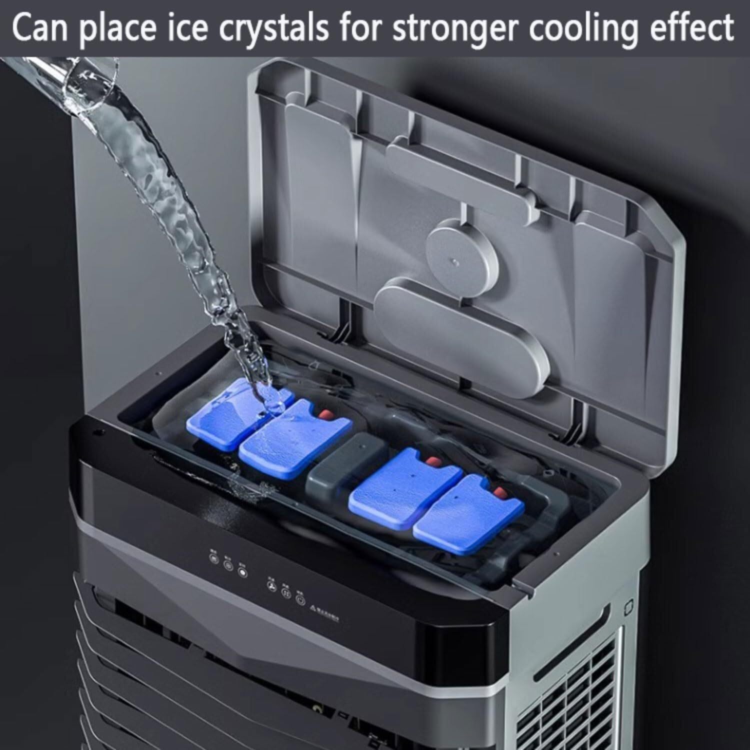 Portable Air Conditioner, 3 Modes with 120° Oscillation, 50L Extra Large Water Tank, 12-Hour Timer for Bedroom Dorms, Indoor Rooms(90cm)