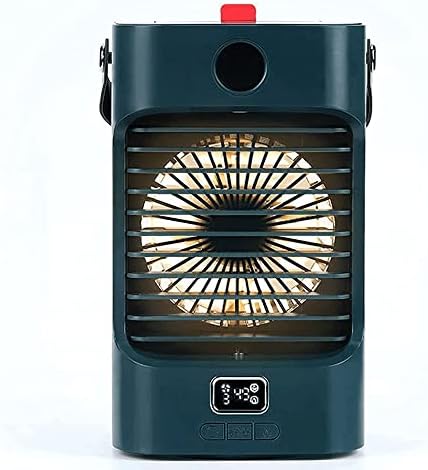 Portable Air Conditioners Fan, USB Personal Air Conditioner Fan with 3 Speeds, Air Cooler for Bedroom Home Office (Color : Green)