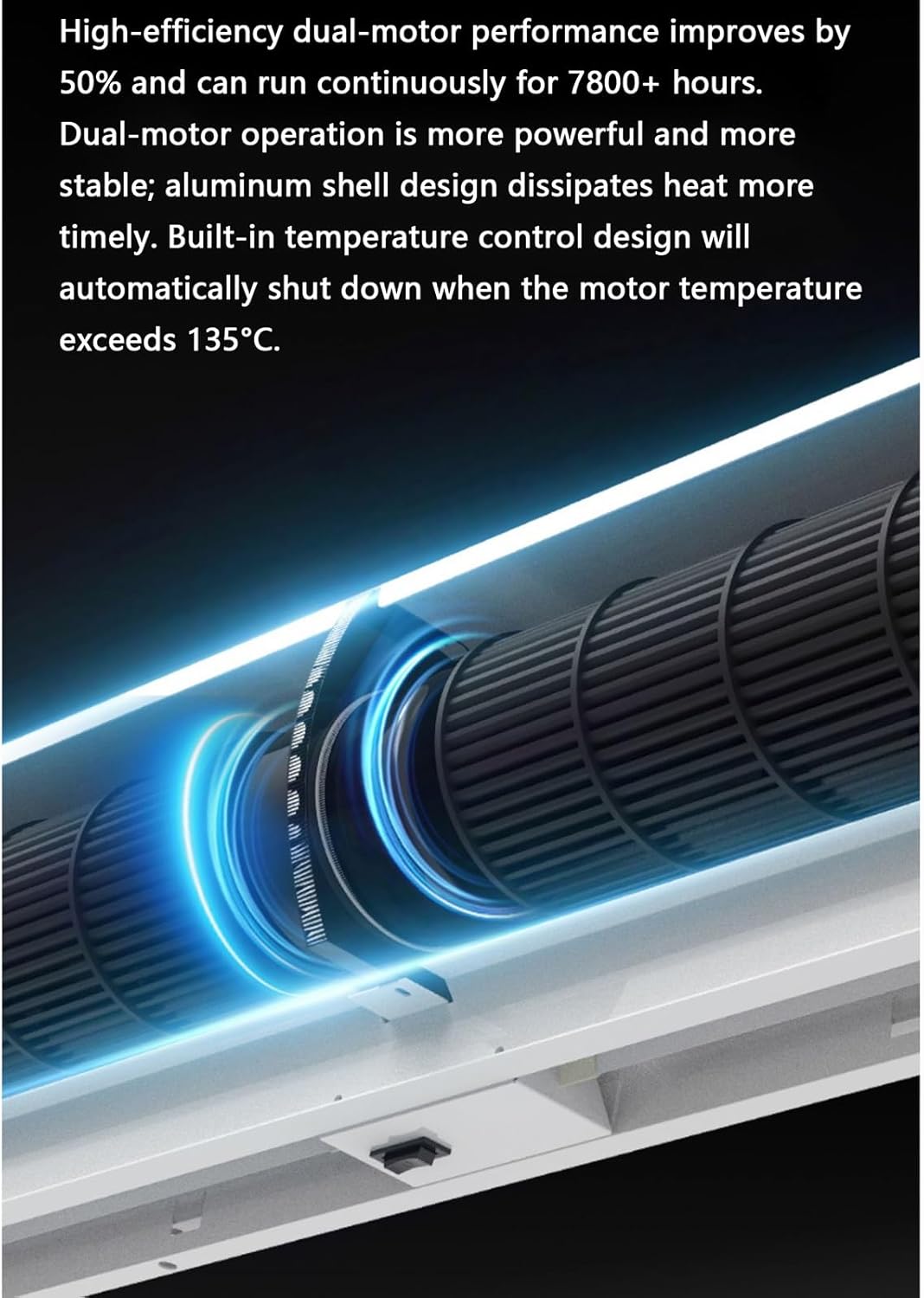 23-inch, 35-inch, 39-inch Black Commercial Silent Air Curtain Machine, Strong Ventilation, Protect The Fresh Air Indoors(100cm(39.3inch))