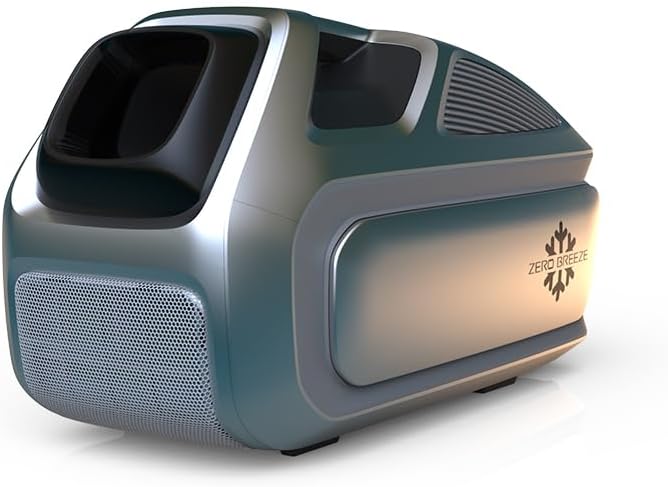 Zero Breeze Mark 3 Portable Air Conditioner – 5280 BTU High Power, Lightweight, Battery-Ready, for Camping, RV, Truck, Outdoor Use