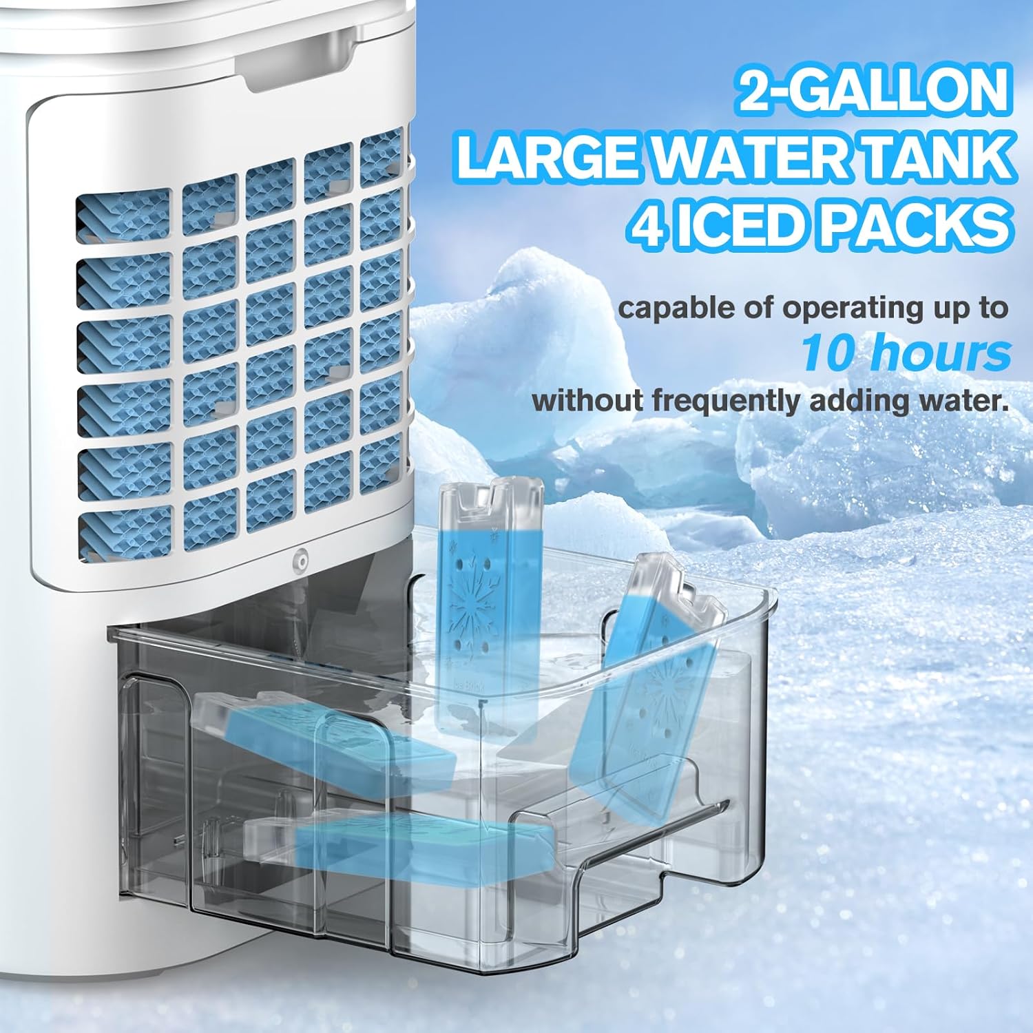 Windowless Portable Air Conditioner, 15H Timer & 120°Oscillation, 3-IN-1 Portable AC Unit with Remote, 2-Gal Tank, 3 Modes & 3 Speeds, Ultra-Quiet 24