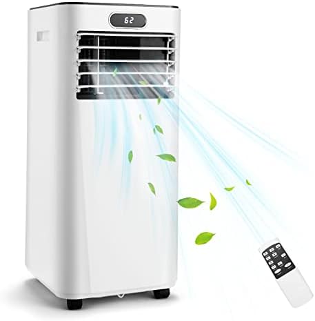 PETSITE Portable Air Conditioner, 3-in-1 AC Cooling Unit Dehumidifying, Fan & Air Cooler Function, Remote Control, Window Kit Included (10000BTU, White)
