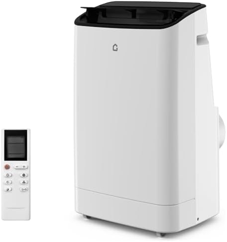 14,000 BTUs Portable Air Conditioner with 3-in-1 Room AC Unit for 750 Sq.Ft, 50dB Ultra Quiet, Window Kits Included Drainage Pipe & Remote Control, White Top Cover